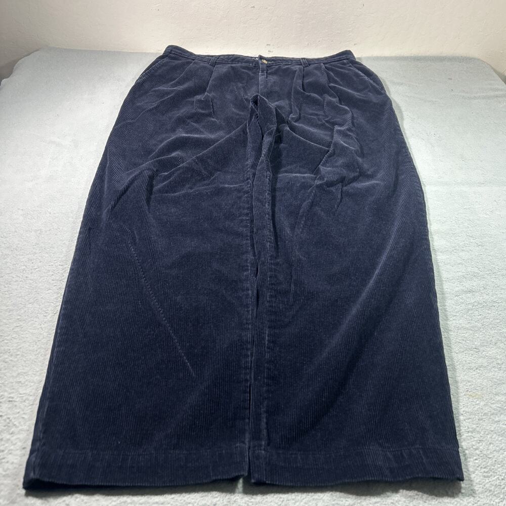 Y2k 2000s Tommy Hilfiger Corduroy Beyond Baggy Pants 40x32 Hamilton Loose Blue